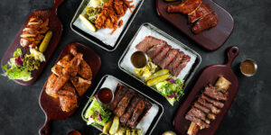 Menu at Barbaros restaurant in Tay Ho, Hanoi, Vietnam. November 2024.