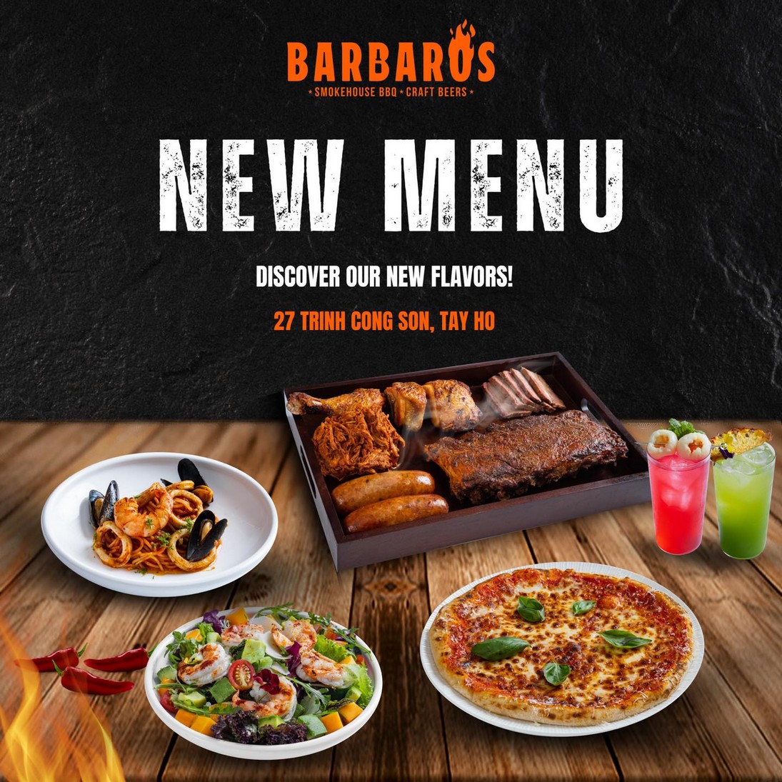 New menu at Barbaros