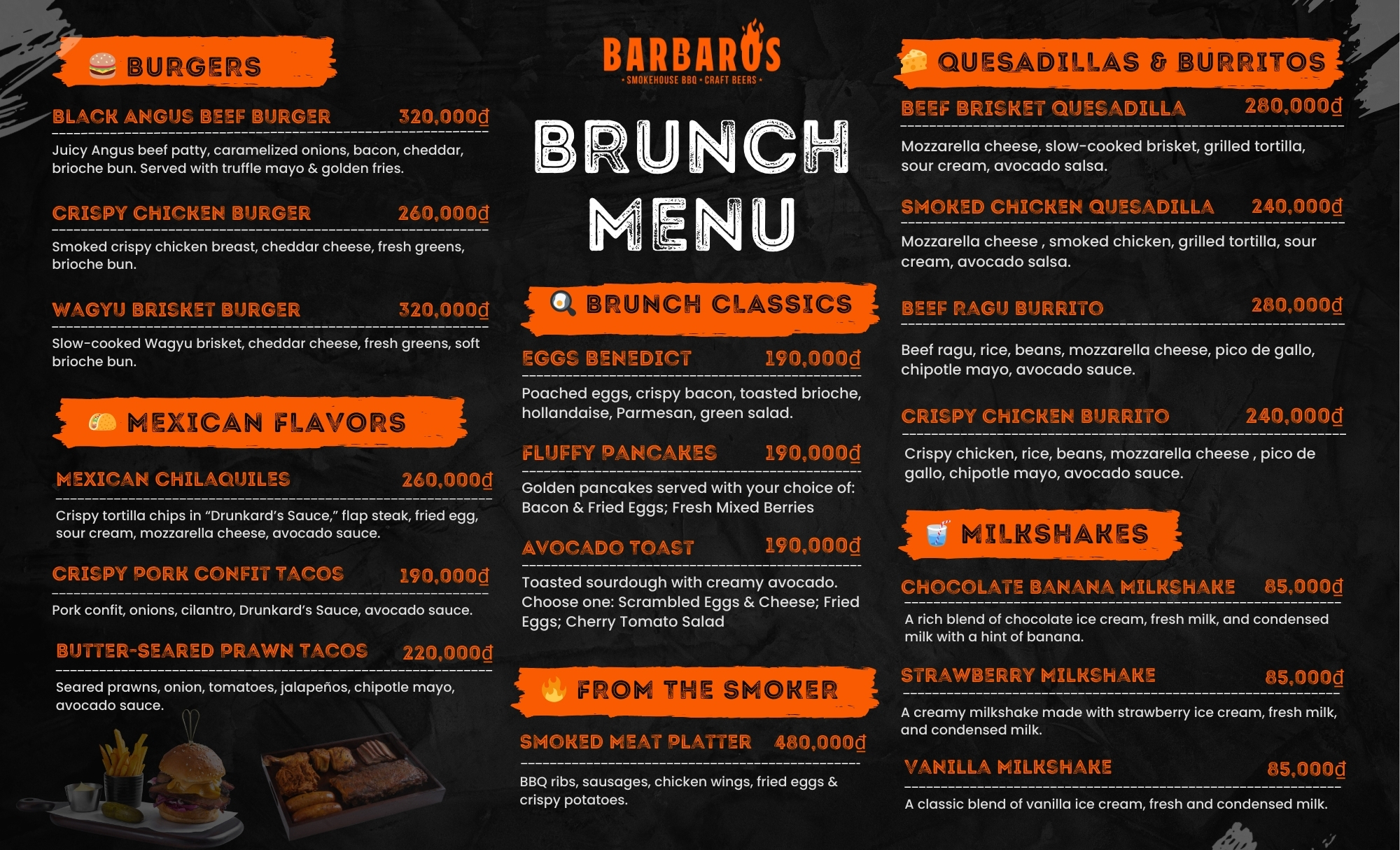 Brunch Menu At Barbaros