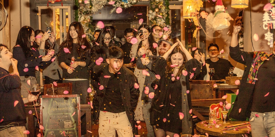 Friends gathering for a Tet 2026 celebration