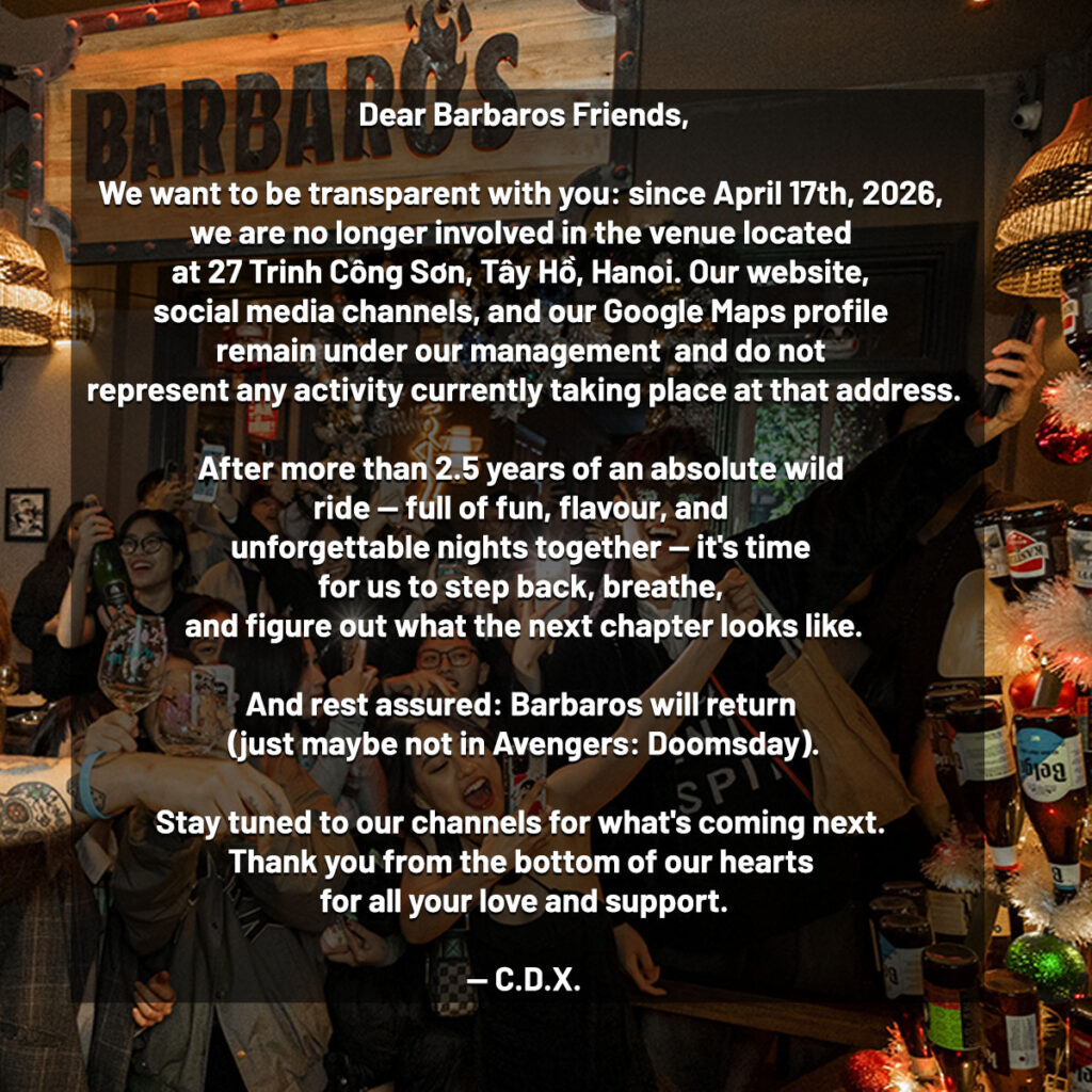 Barbaros Important Announcement